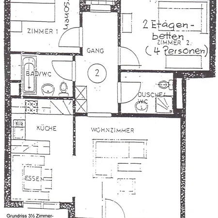 Lägenhet Casa Migiur 3,5 Zimmer-apartment Laax